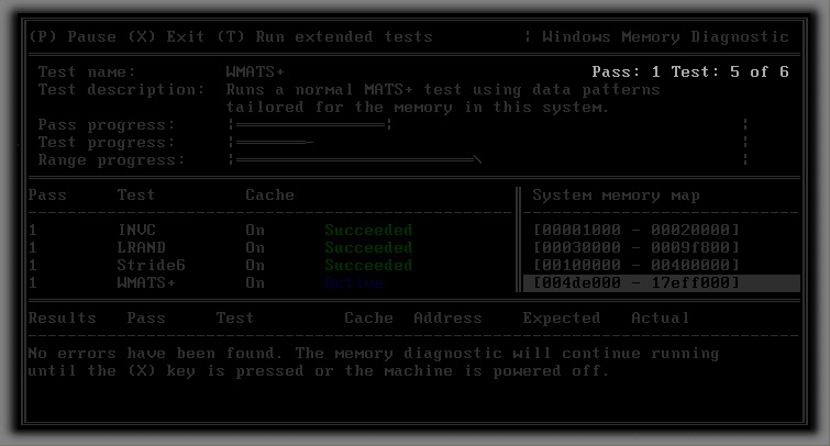 Windows Memory Diagnostic Simple